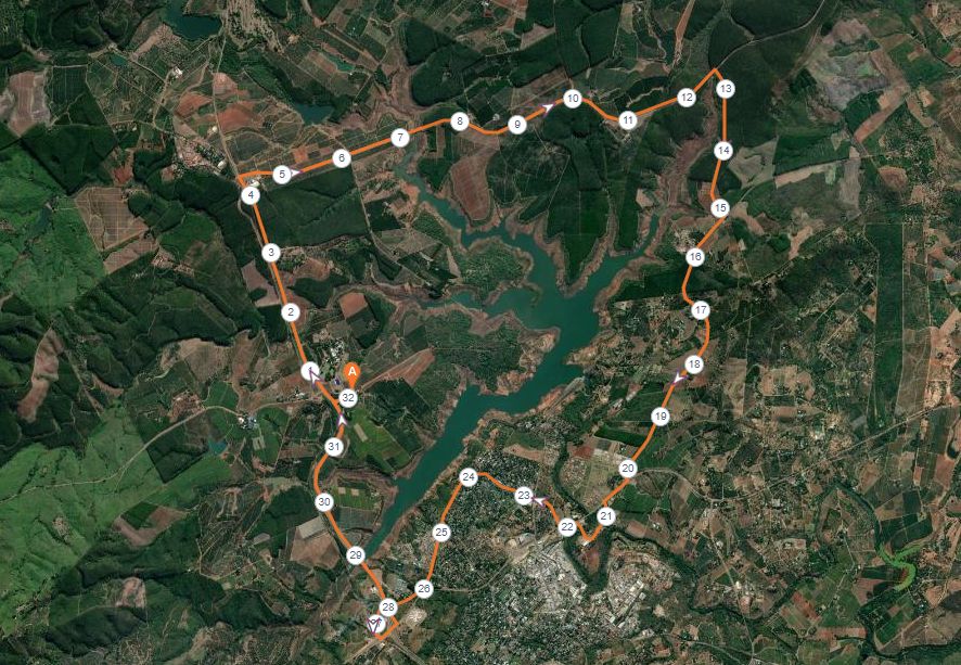 Route map — 32km Road Race