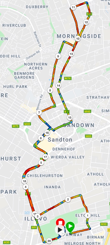 Route map — Half-Marathon