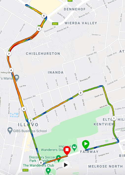 Route map — 10km Road