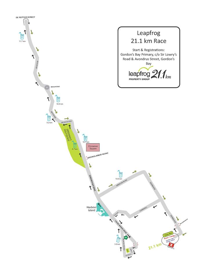 Route map — Leapforg Half-Marathon