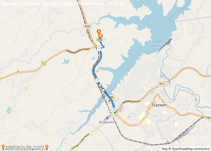Route map — 10km Road