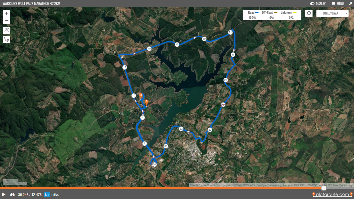 Route map — Marathon