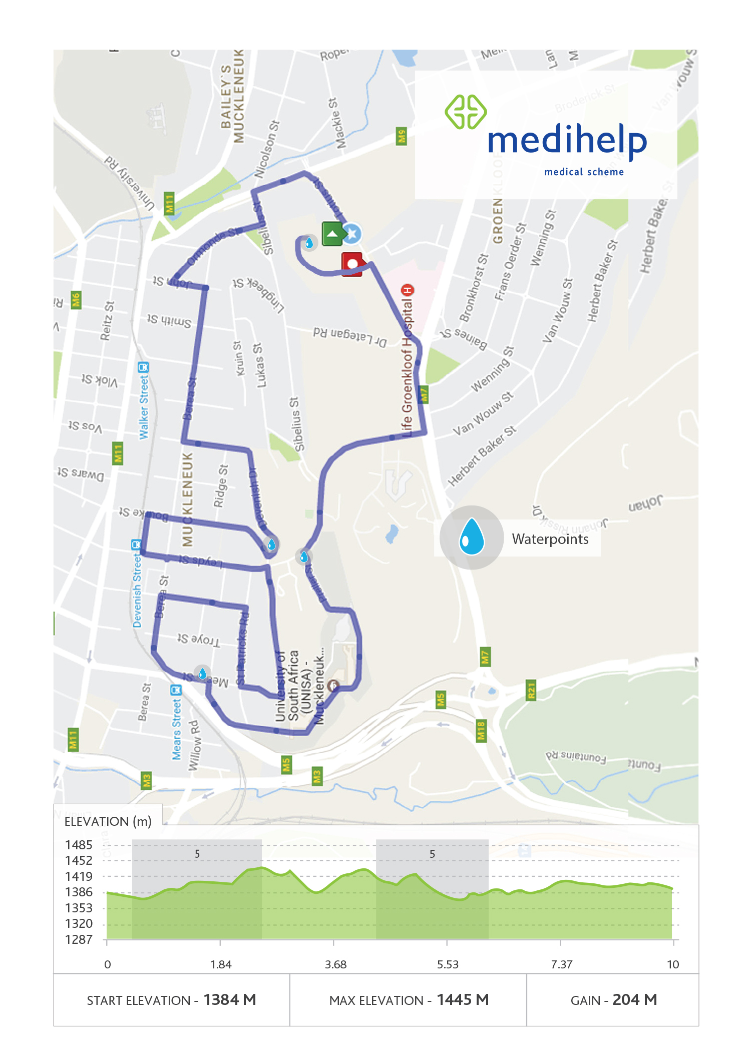 Route map — 10km Race