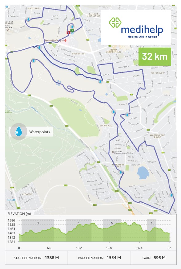 Route map — 32km Race
