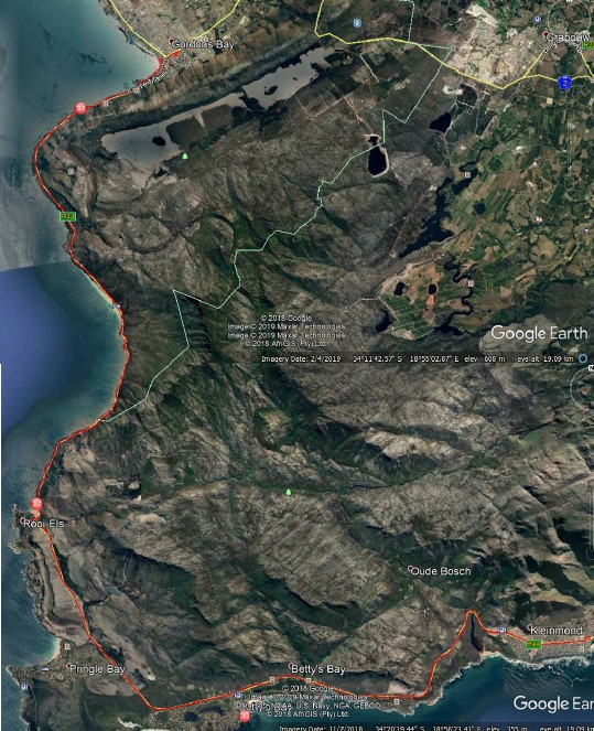 Route map — KIA False Bay 50km