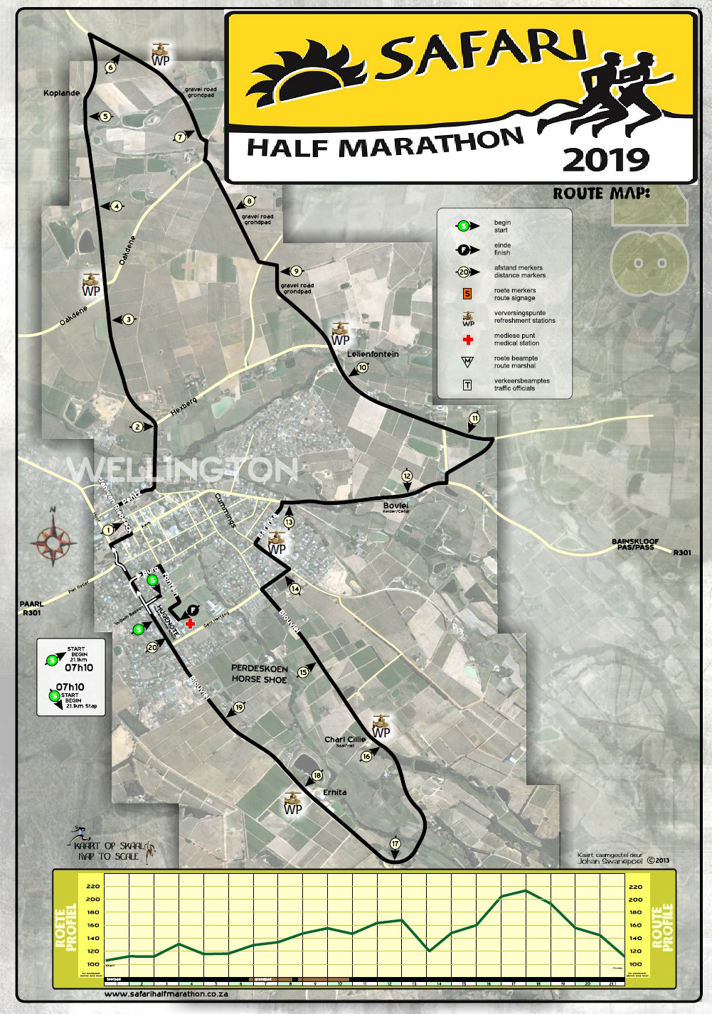 Route map — Half-Marathon Walk