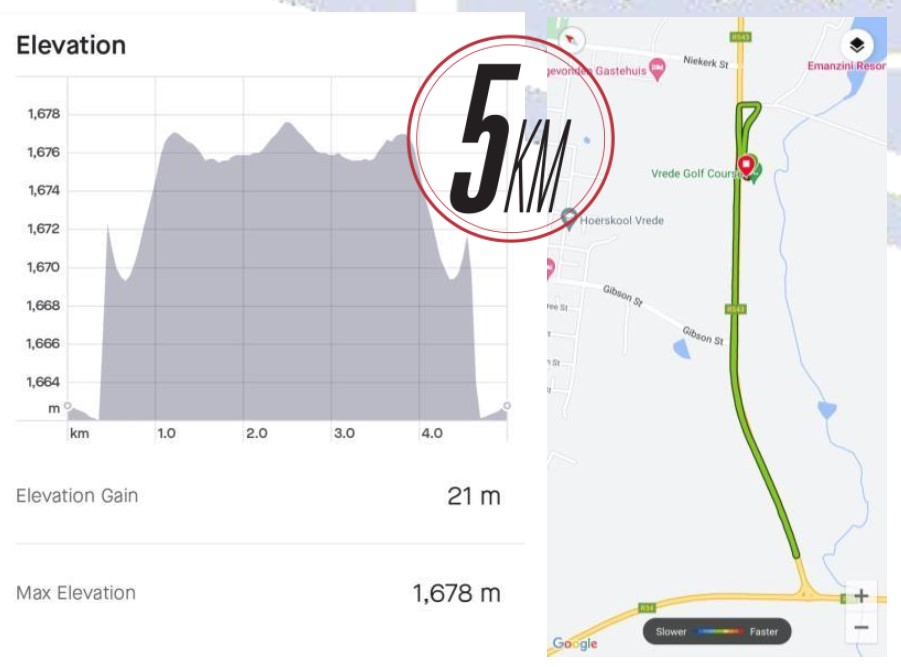 Route map — 5km Fun Run