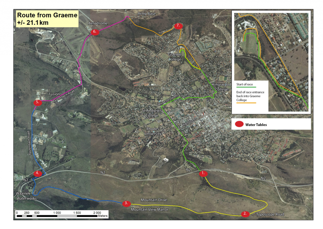 Route map — GBS Mutual Bank Mountain Drive Half Marathon