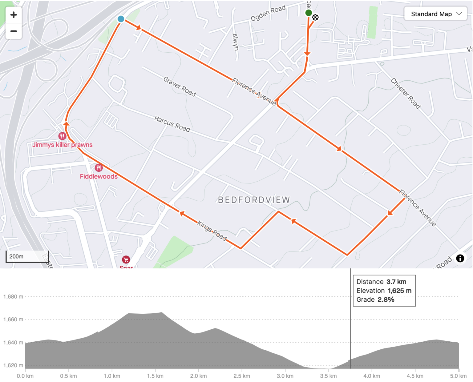 Route map — 5km Race