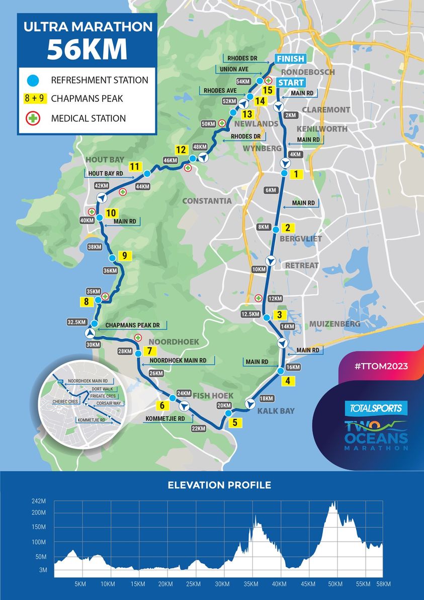 Route map — 56km Ultra-Marathon