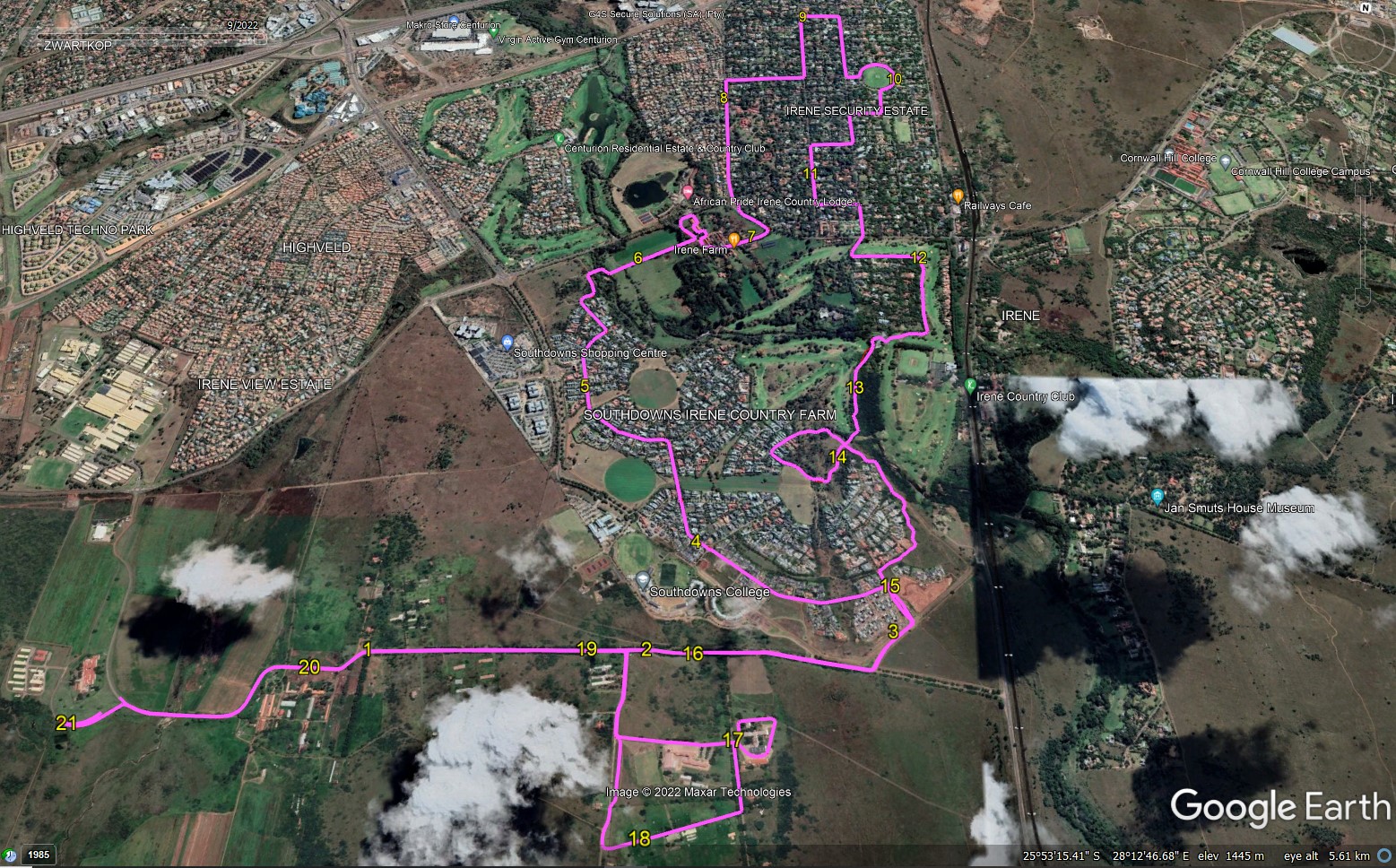 Route map — Half-Marathon