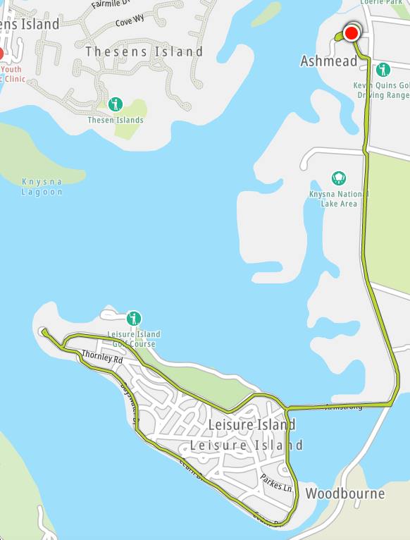 Route map — Knysna Nite Race