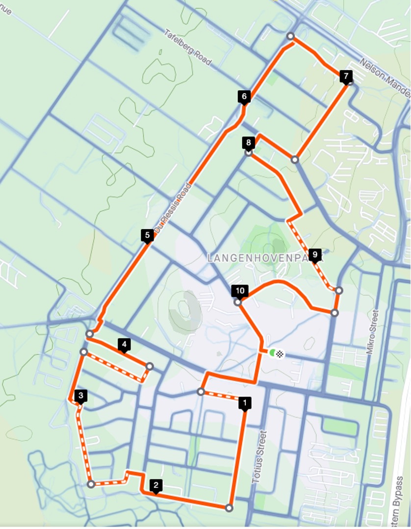 Route map — 10km Race