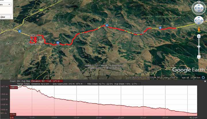 Route map — TRACN4 Elands Marathon