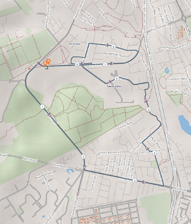 Route map — 10km Run