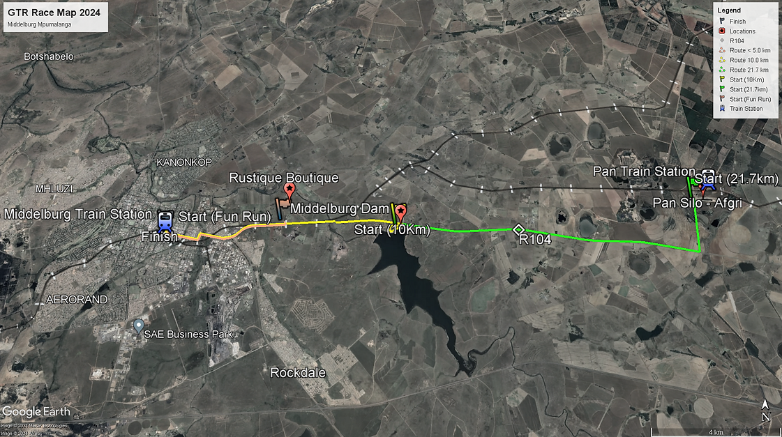 Route map — Great Train Race