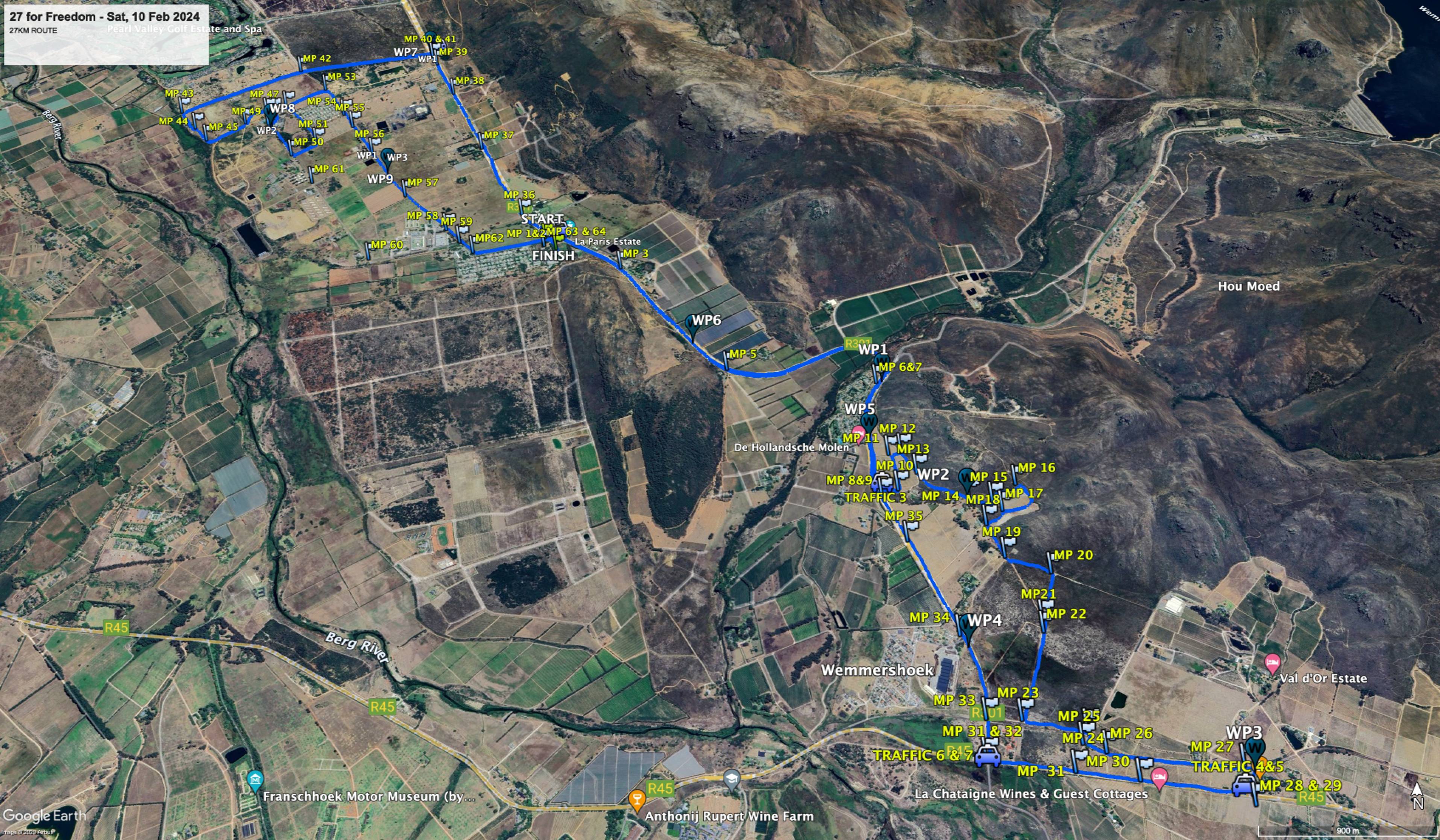 Route map — 27km Race