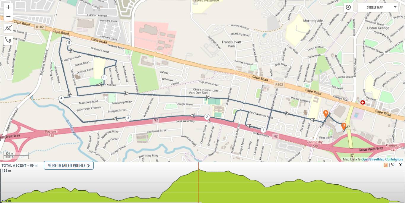 Route map — 10km Race