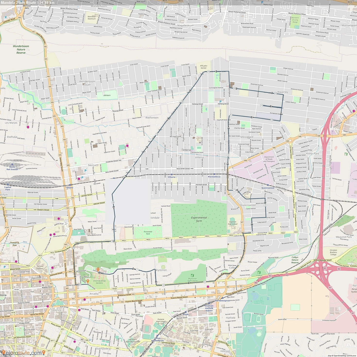 Route map — Half-Marathon