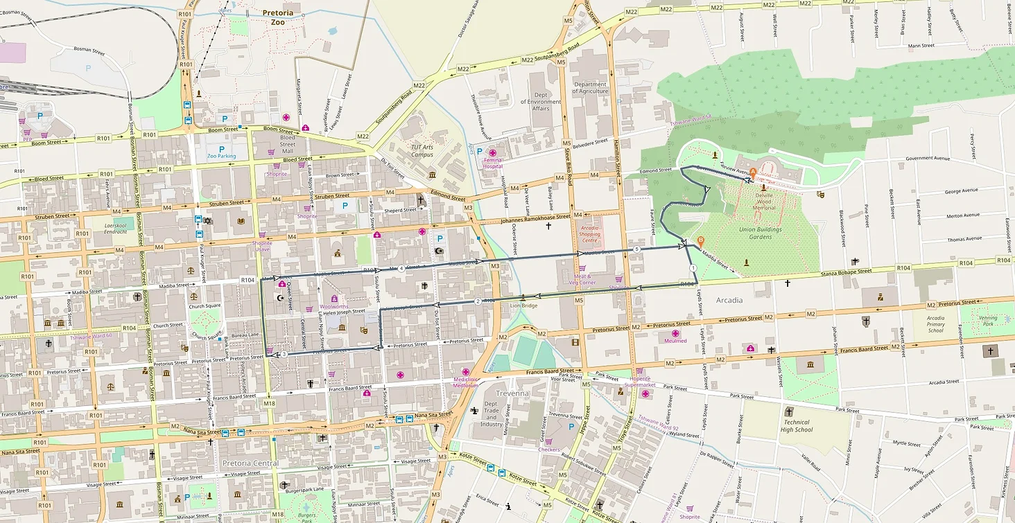 Route map — 5km Walk