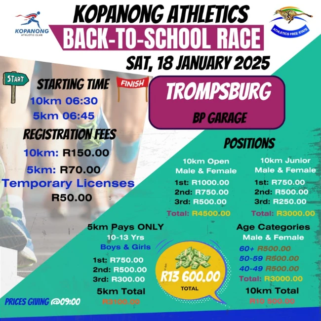 Kopanong Back-to-School Race logo