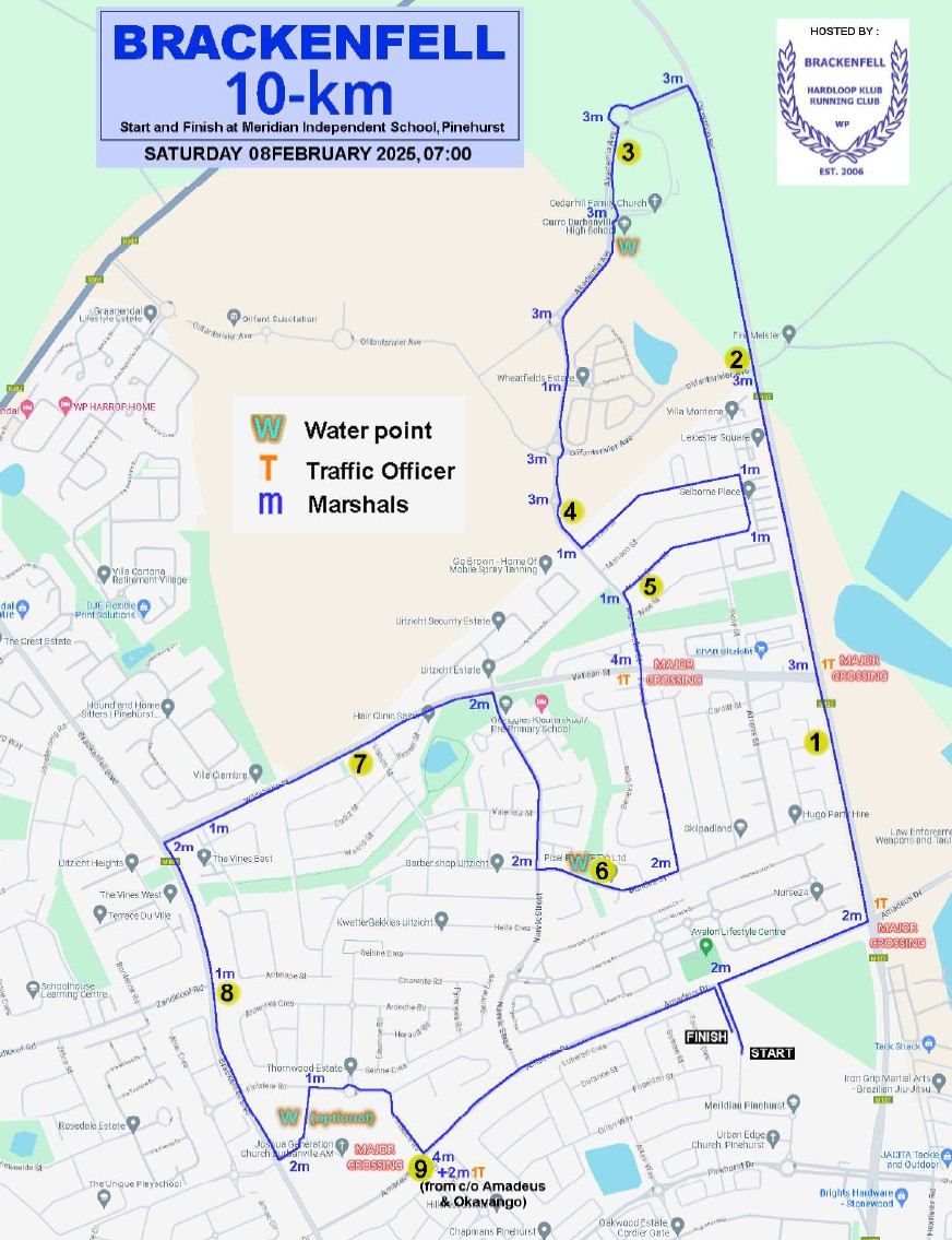 Route map — 10km Race