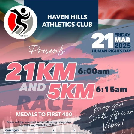 Haven Hills Athletics Club 21km logo