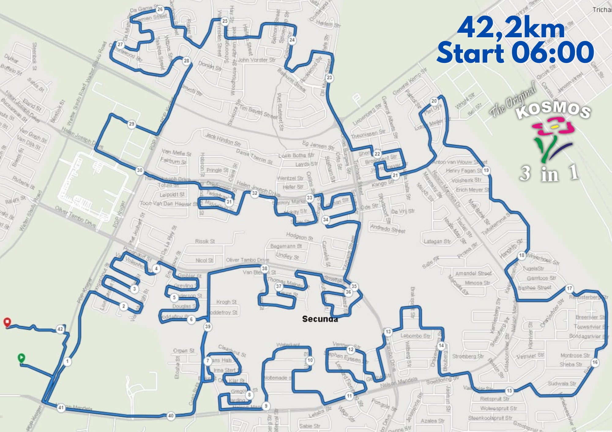 Route map — Marathon