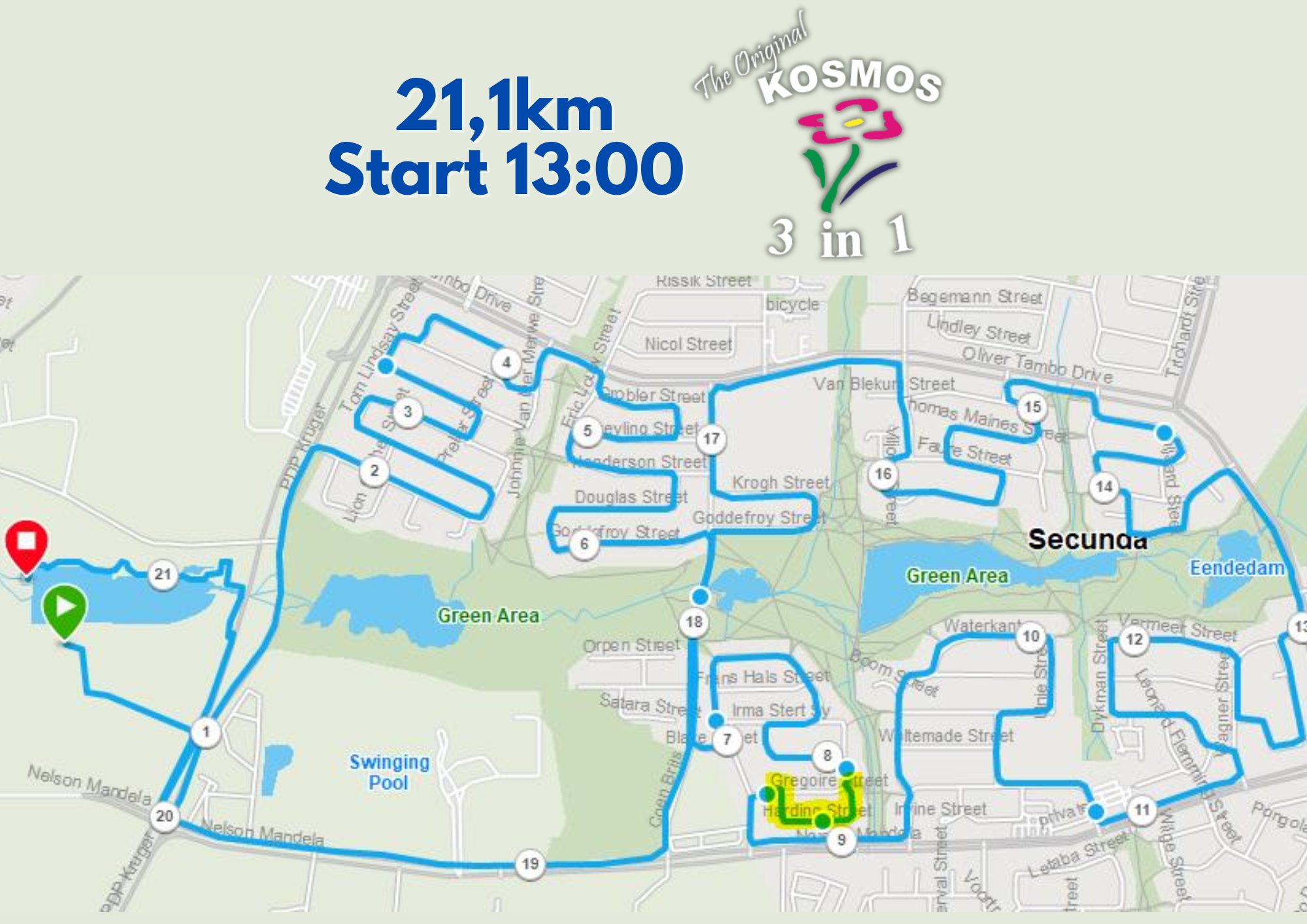 Route map — Half-Marathon