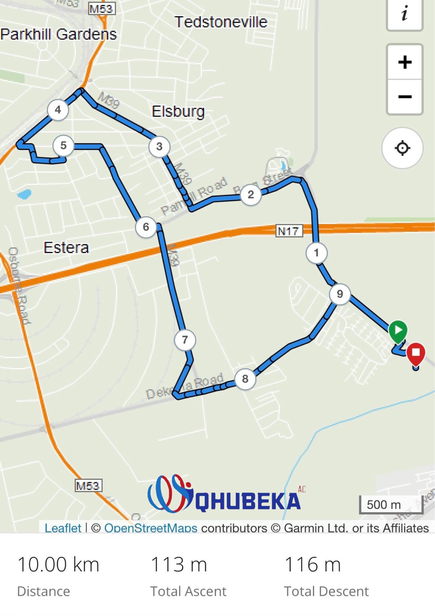 Route map — 10km Race