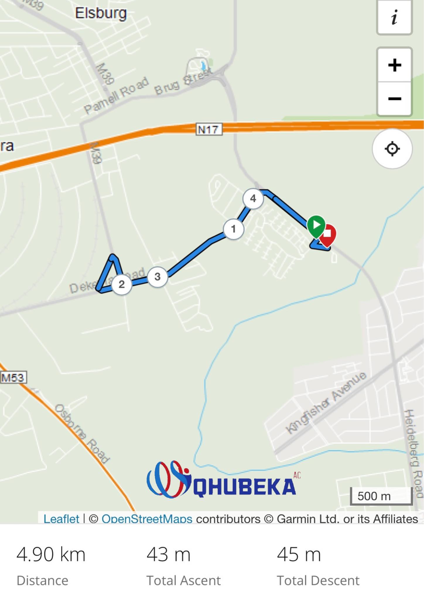 Route map — 5km Fun Run
