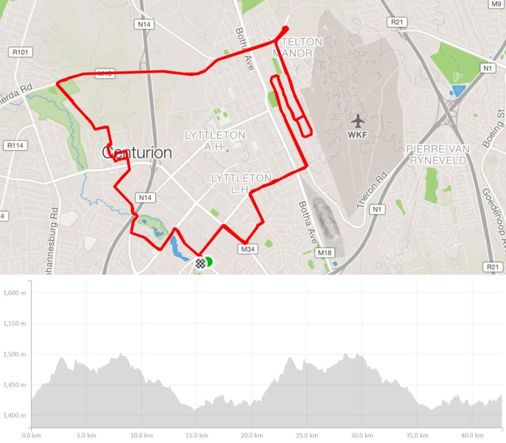 Route map — MiWay Wally Hayward Marathon