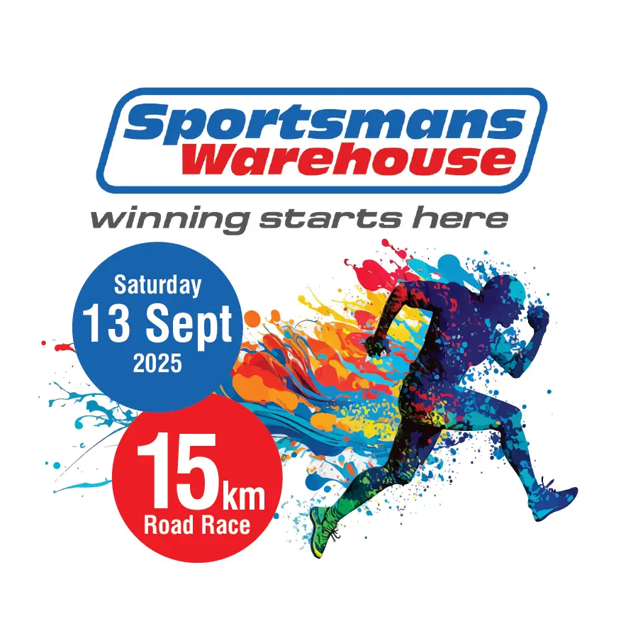 Sportsmans Warehouse 15km Road Race logo