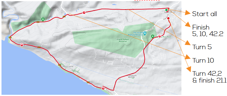 Route map — Festival of Running in Nelson Mandela Bay [Training Run]
