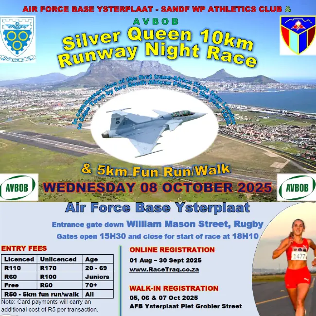 AVBOB Silver Queen 10km Runway Night Race logo