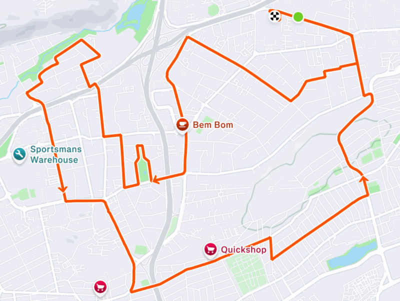 Route map — Biogen Half Marathon