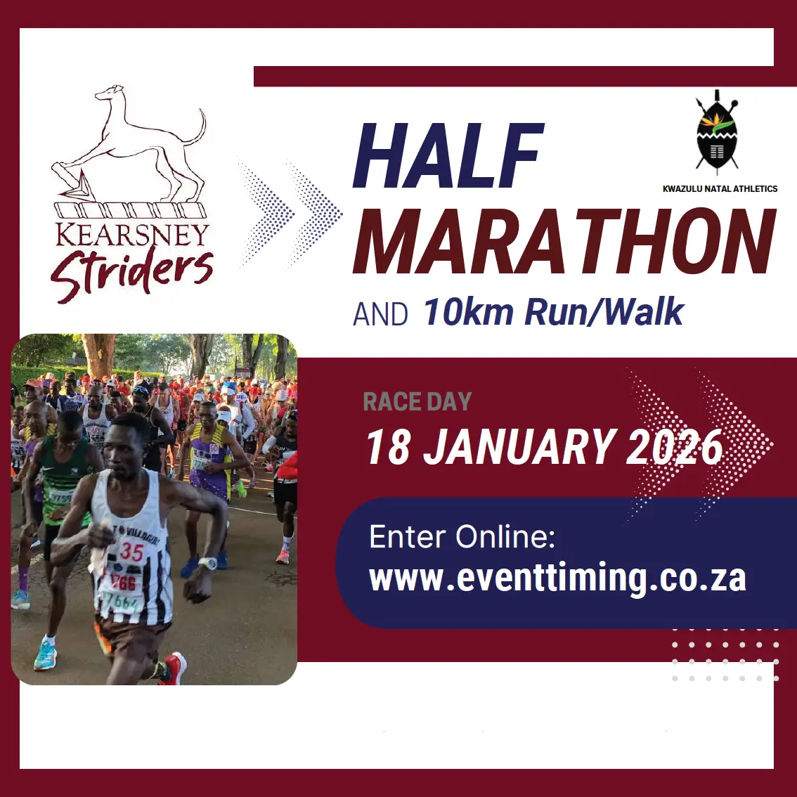 25th Kearsney Striders Half-Marathon logo