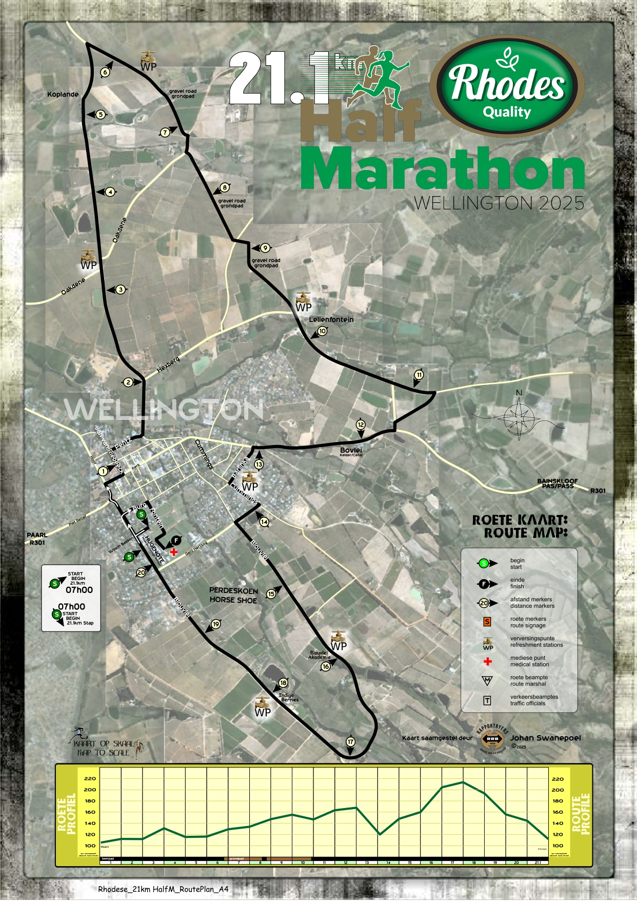 Route map — Half-Marathon Walk