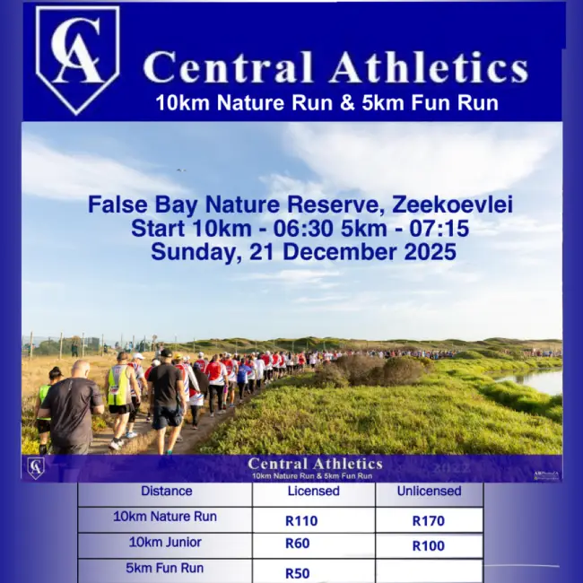Central Athletics 10km Nature Run logo