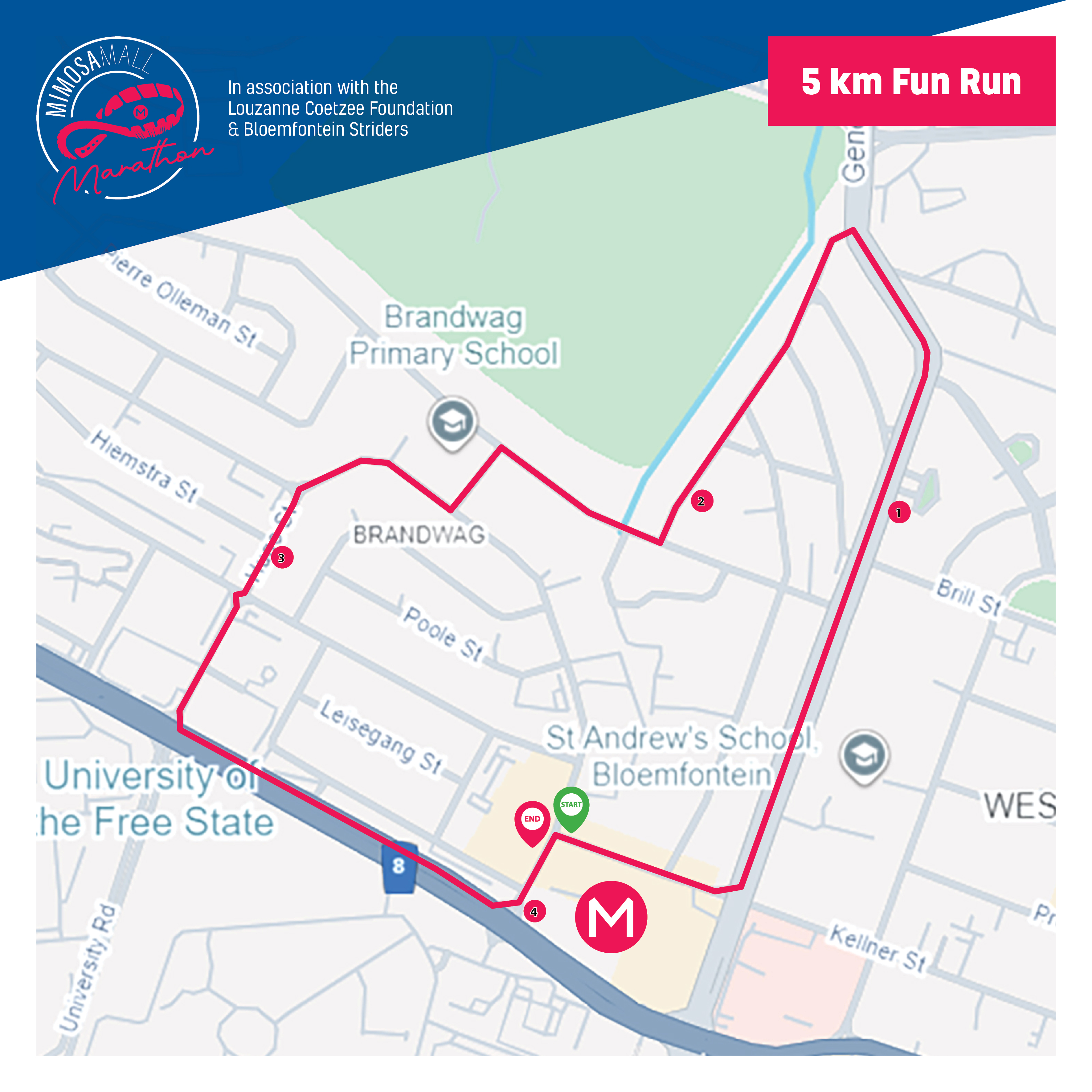Route map — 5km Fun Run