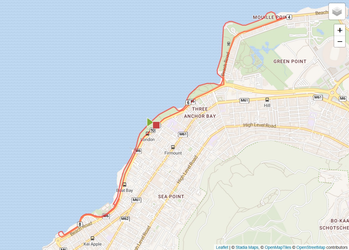 Route map — 10km Run