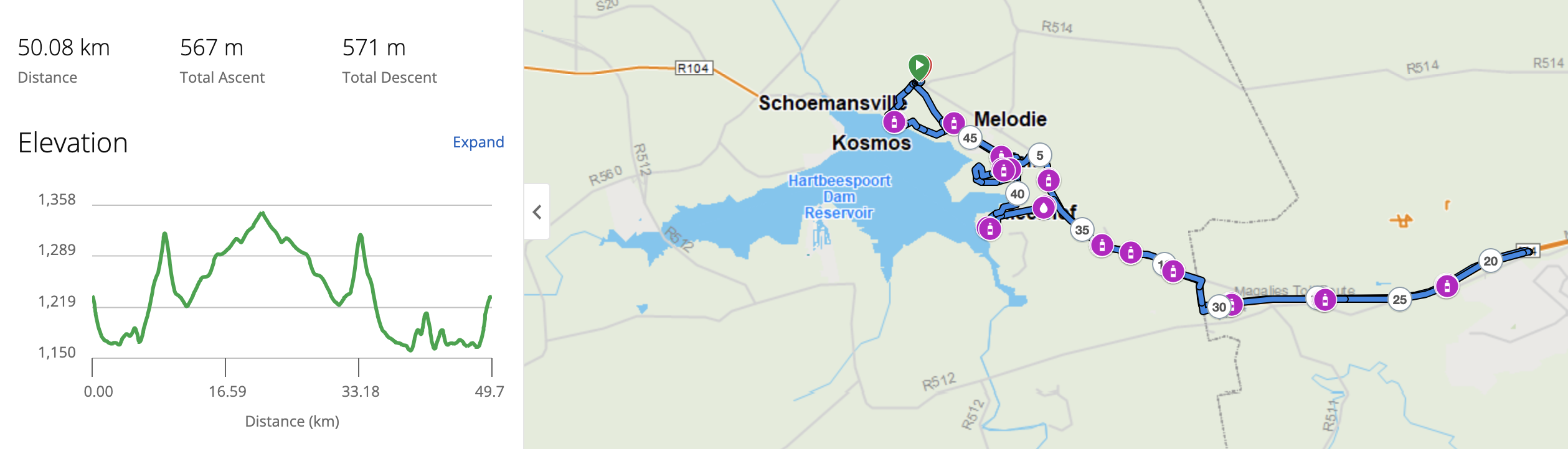Route map — Ultra Marathon
