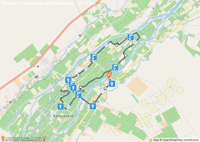 Route map — Execuspecs Kalahari Mall Valentines Run