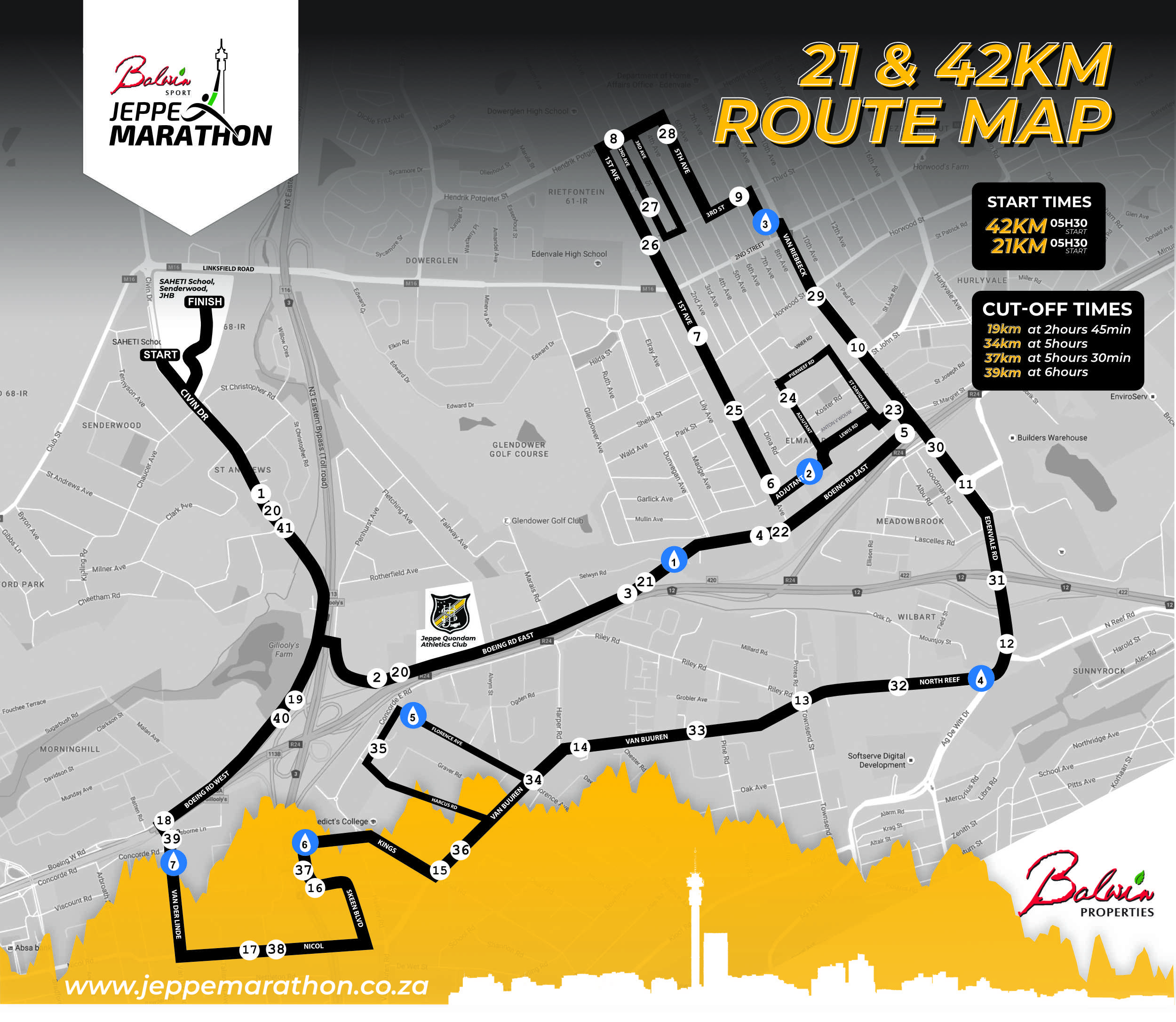 Route map — Marathon