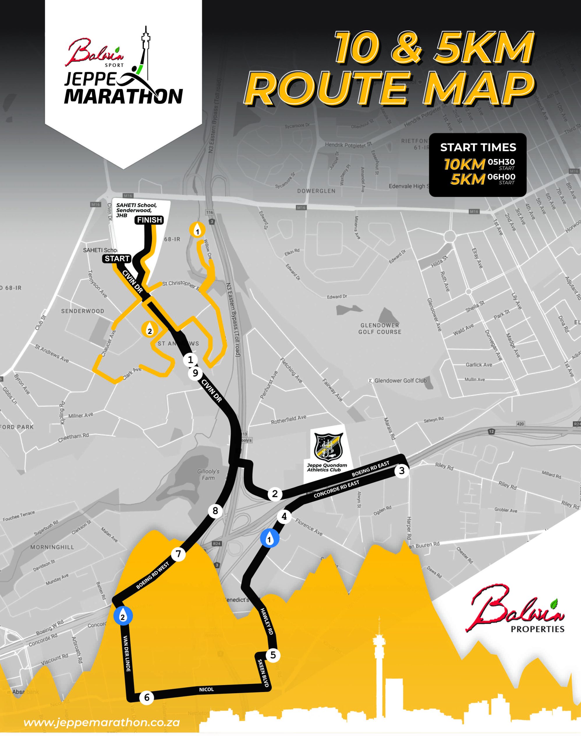 Route map — 10km Race