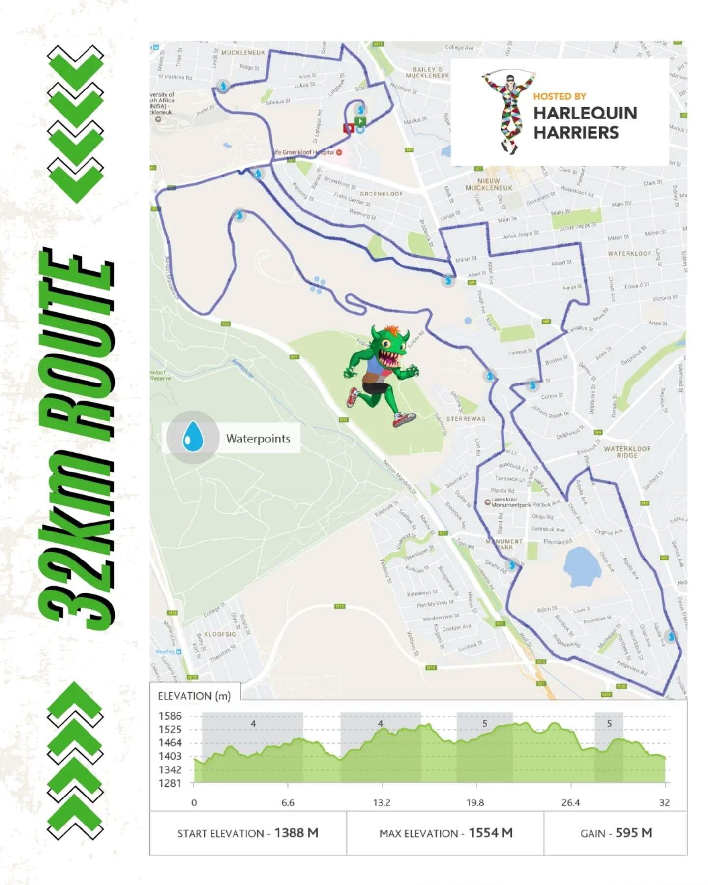 Route map — Sunrise Monster