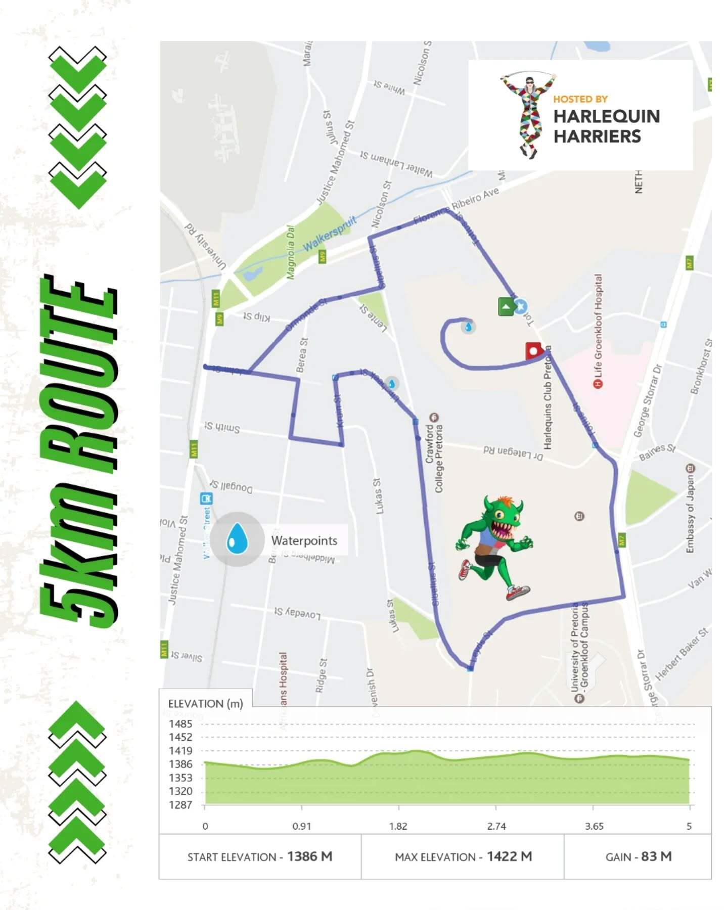Route map — Baby Monster