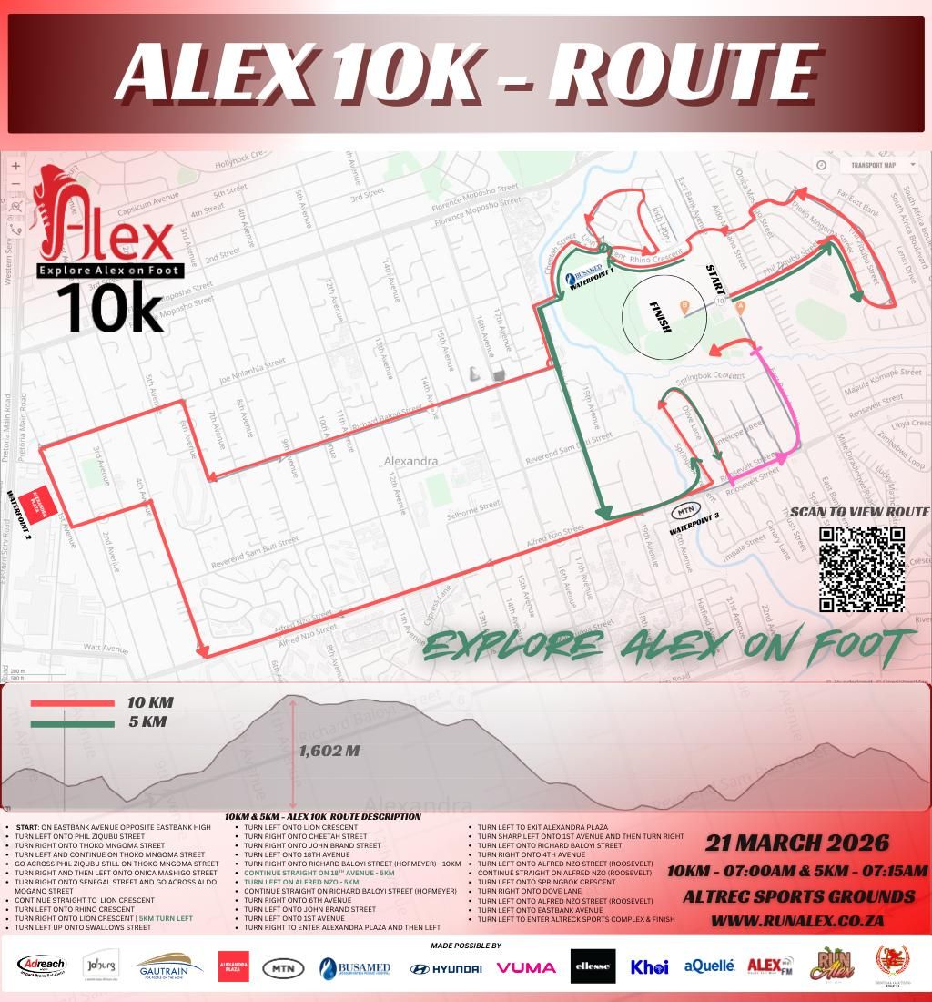 Route map — Alex 10km