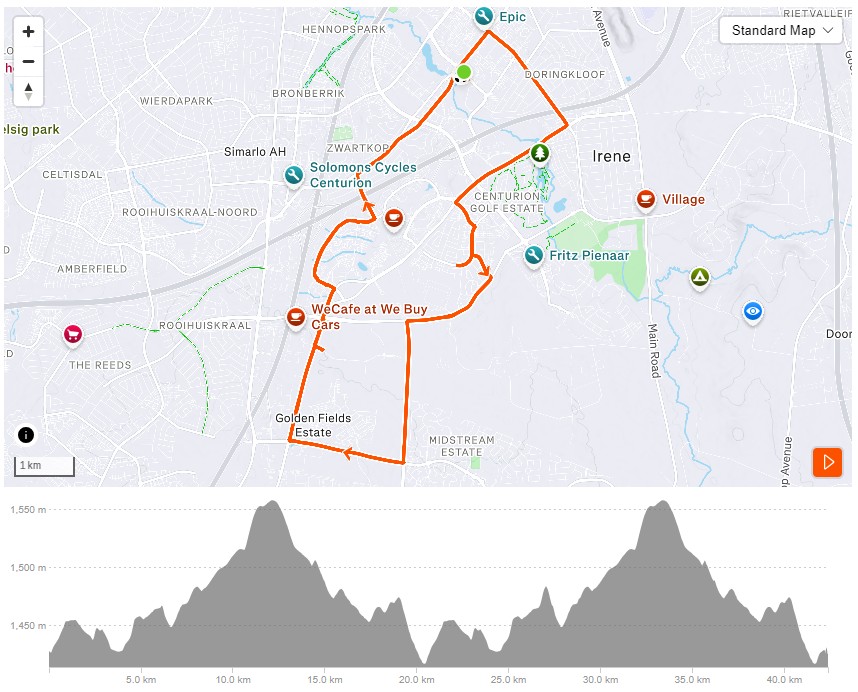 Route map — Marathon