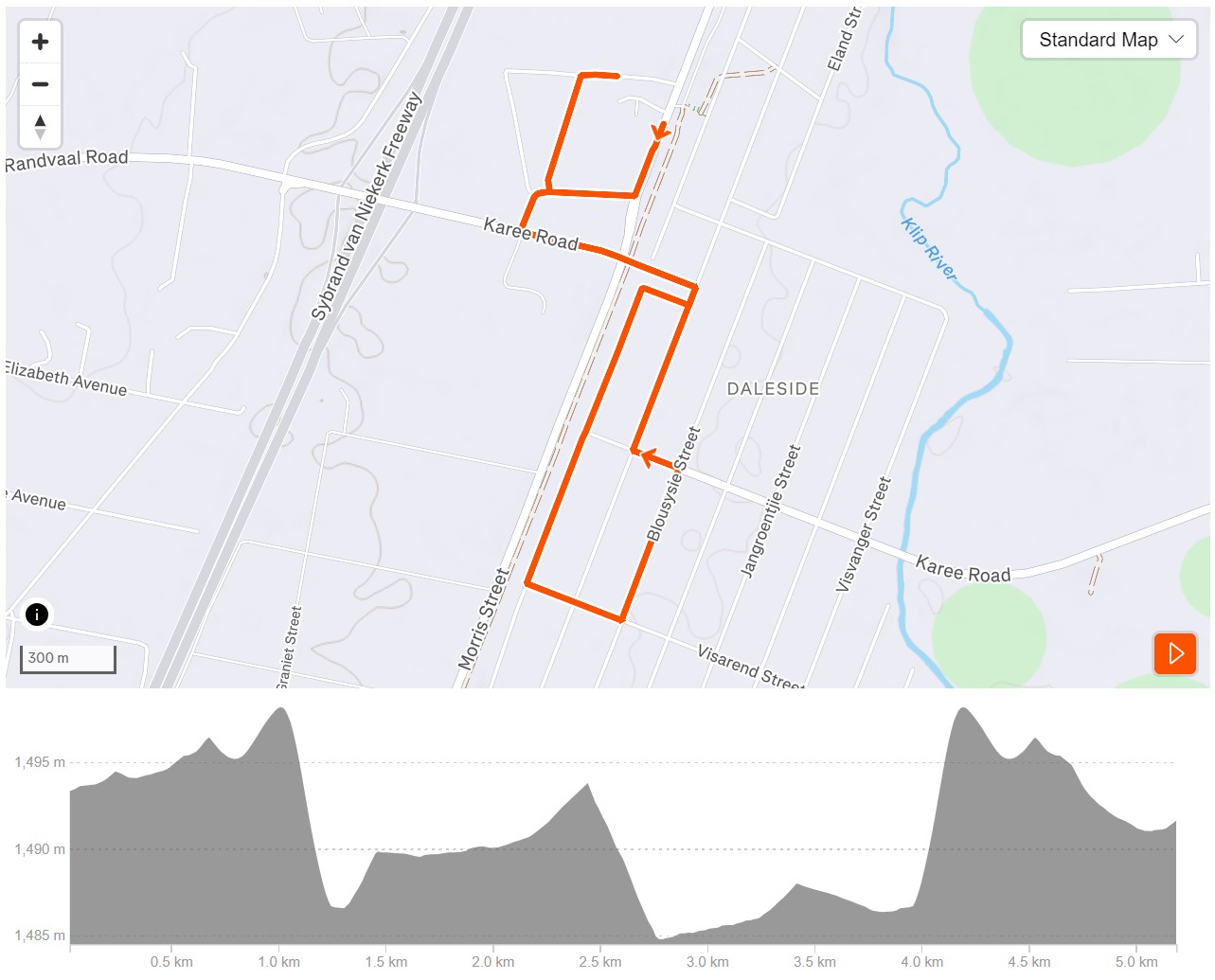 Route map — 5km Race